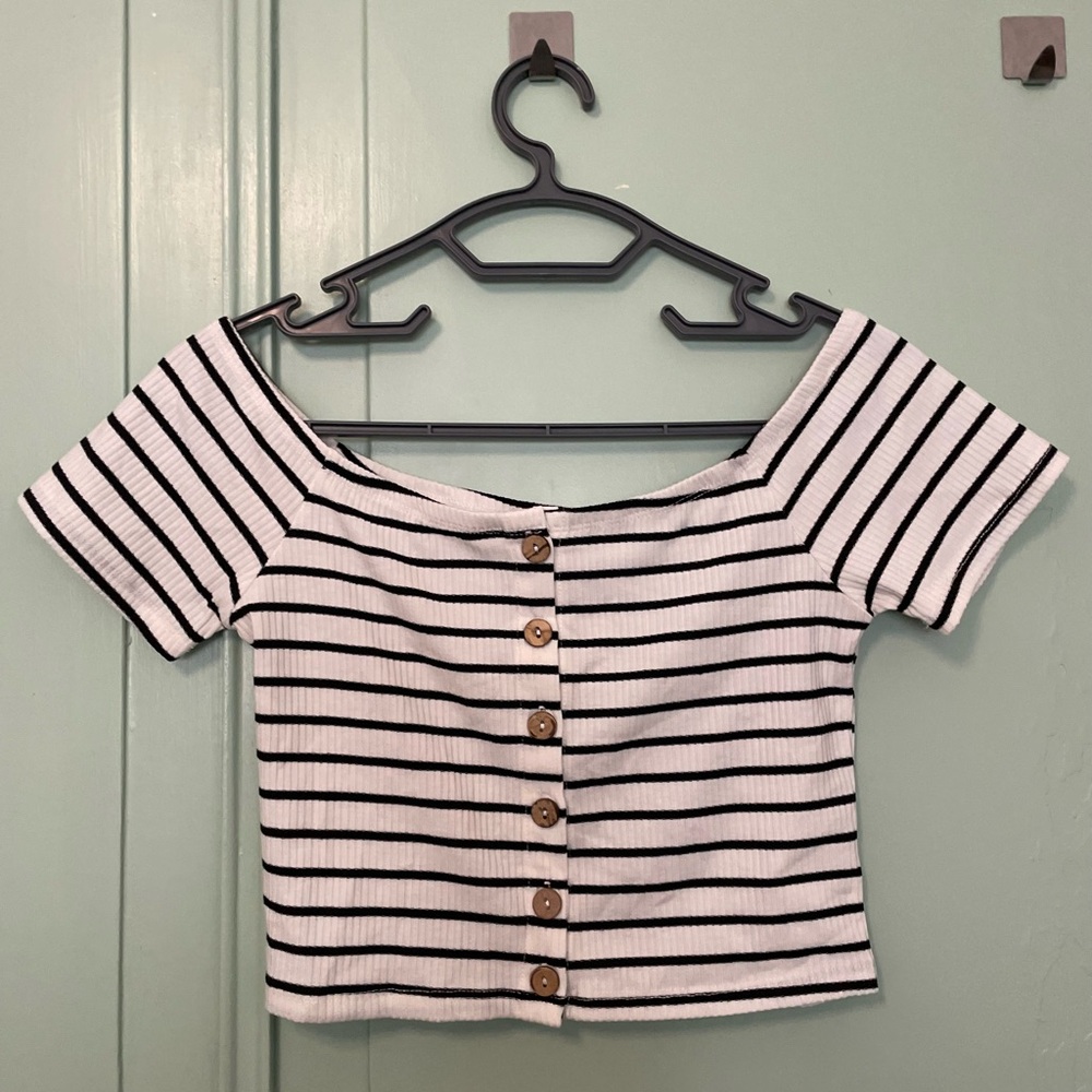 Dance & Marvel striped crop top